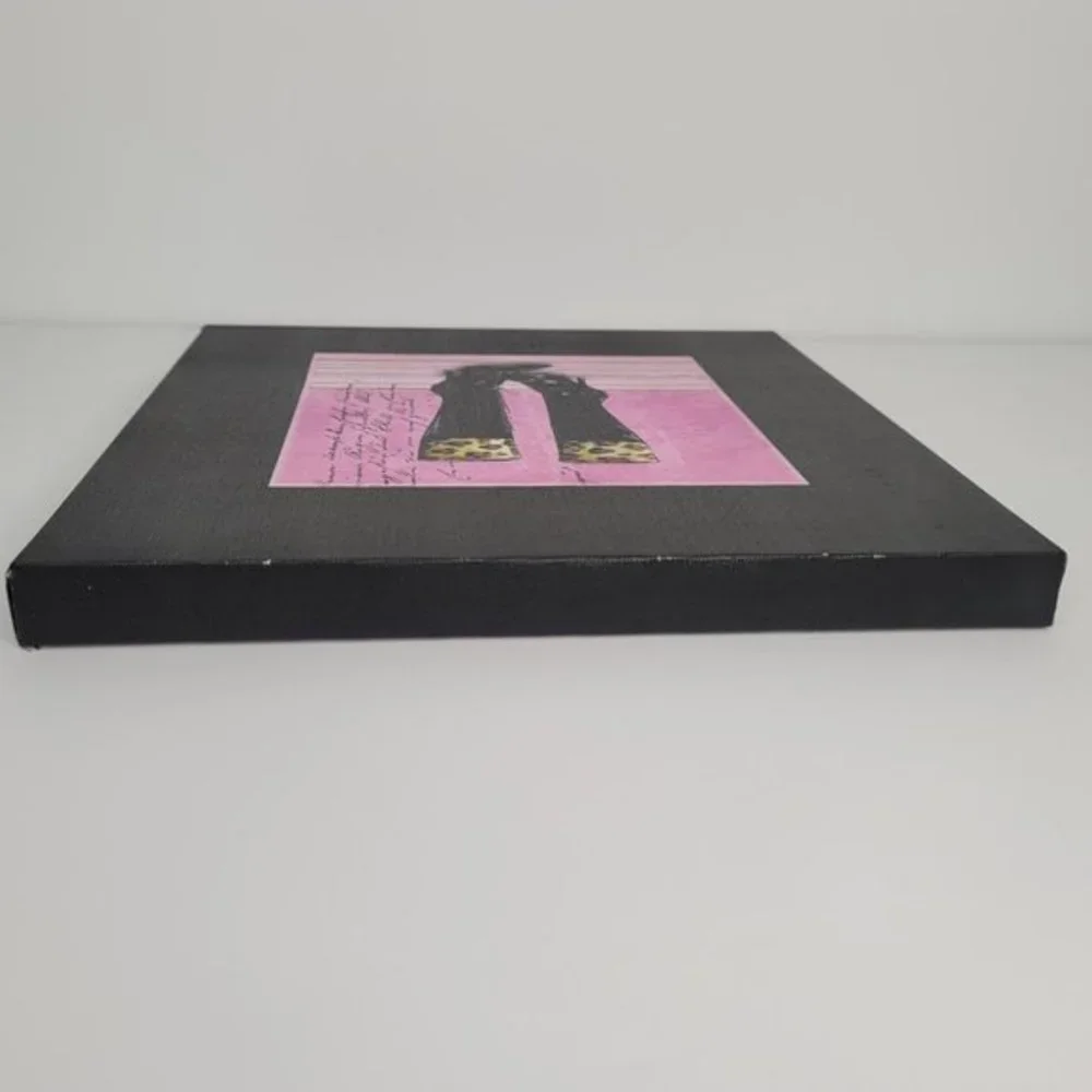 Hobby Lobby Canvas Wall Hanging 12in x 12in‎ Decor Tall Black Boots